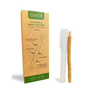 Miswak kiswu 6x Sticks Siwak, Natürliche Zahnbürste, inkl. 1 Etui