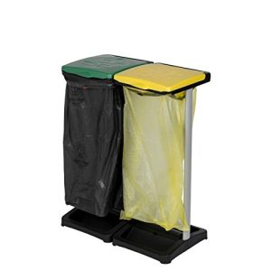 Müllsackständer Kreher aus Kunststoff mit Deckel, 2tlg. ca. 110 L