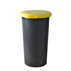 Müllsackständer KUEFA 60L mit flachem Deckel, Gelber Sack