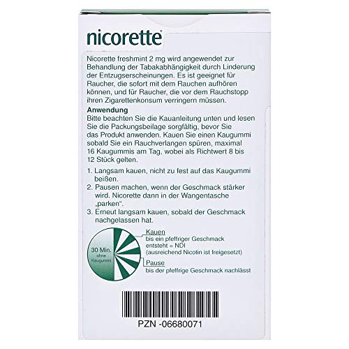 Nikotinkaugummi kohlpharma GmbH nicorette freshmint 2 mg