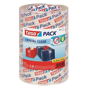 Paketklebeband tesa pack Packband “Crystal Clear”, 3 Rollen