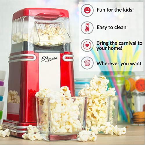 Popcornmaschine Gadgy ® Heissluft Retro Popcorn Maker