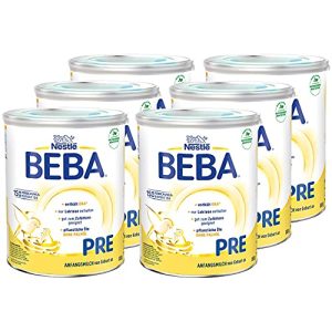 Pre-Nahrung BEBA Nestlé Pre Anfangsmilch, 6 x 800g
