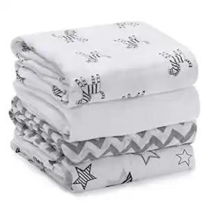 Pucktuch momcozy Mullwindeln aus Baumwolle und Bambus
