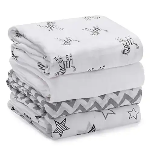 Pucktuch momcozy Mullwindeln aus Baumwolle und Bambus