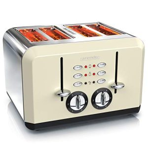 Retro-Toaster arendo, Automatik Toaster 4 Scheiben, 1630 Watt