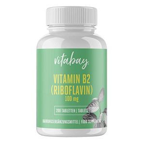 Riboflavin vitabay Vitamin B2 100 mg, 200 vegane Tabletten