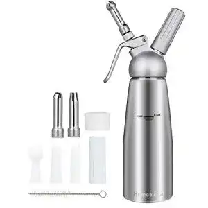 Sahnespender Homealexa 500ml, 3 Edelstahl Düsen