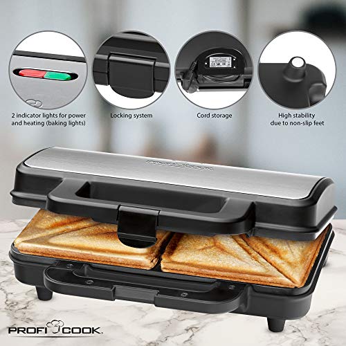 Sandwichmaker ProfiCook PC-ST 1092 elektrisch, 900 Watt