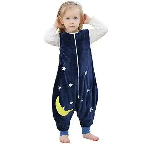 Schlafsack mit Füßen Riou Baby Winter, Flanell, ohne Ärmel