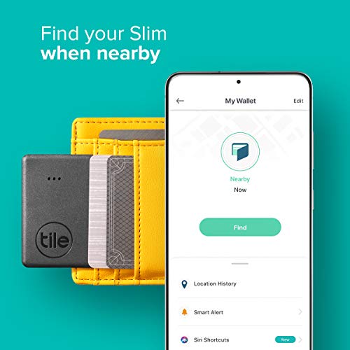 Schlüsselfinder Tile Slim (2020) Bluetooth Item Finder, 1er Pack