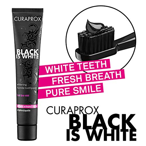 Schwarze Zahnpasta CURAPROX Black is White Zahnpasta, 90 ml