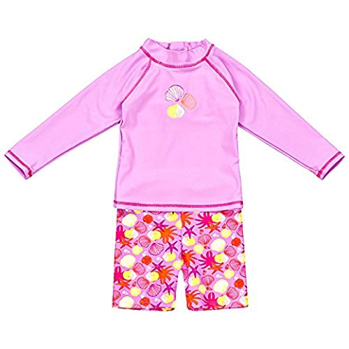 Schwimmanzug Baby Landora ®: langärmliges 2er Set in violett