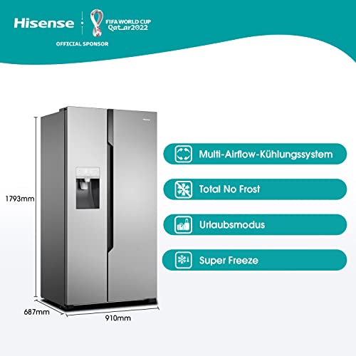 Side-by-Side-Kühlschrank Hisense RS694N4TC2, NoFrostPlus