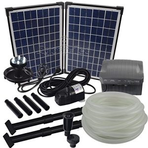Solar-Teichpumpe Agora-Tec ® at-Solar Bachlaufpumpen – Set