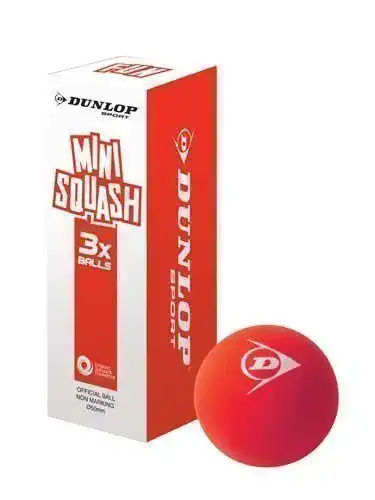Squashbälle Dunlop Sports Dunlop Mini-Squashball Rot, 3 Stück