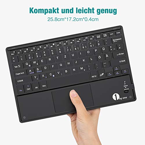 Tastatur mit Touchpad 1 BY ONE Bluethooth, Tablet Tastatur