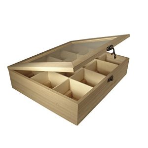 Teebox Rayher HOBBY 6241500 DIY Tee-Box aus Holz, 12 Fächer