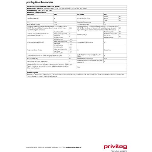 Toplader-Waschmaschine Privileg PWT D61253P N (DE) Toplader
