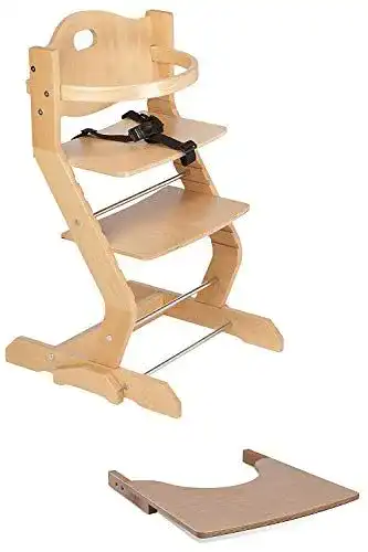 Treppenhochstuhl TiSsi Hochstuhl Set mit Bügel, Tisch, Gurt