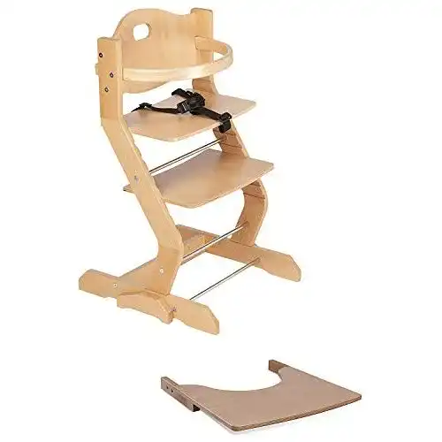 Treppenhochstuhl TiSsi Hochstuhl Set mit Bügel, Tisch, Gurt