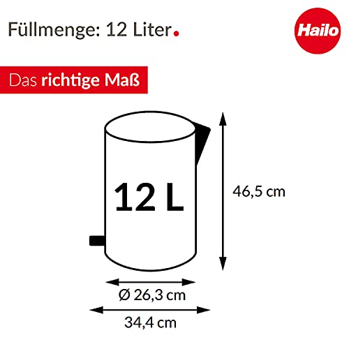 Tretmülleimer Hailo Harmony M Mülleimer, 12 Liter, Soft Close