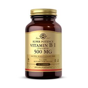 Vitamina B1 Solgar, (Tiamina), 500mg, 100 Comprimidos Vegetales