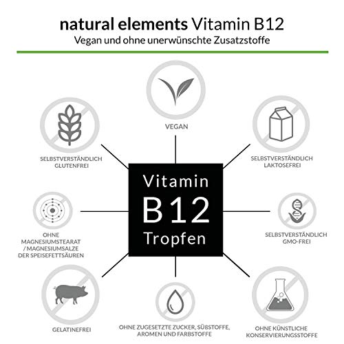 Vitamin B12 natural elements Tropfen, 50ml (1700 Tropfen)
