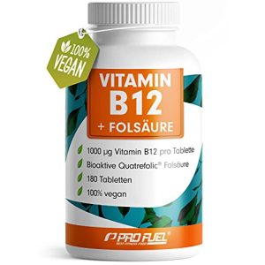Vitamin B12 ProFuel Depot, 1000µg + FOLSÄURE, 400µg, 180 Tabl.