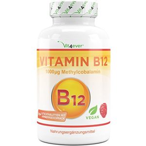 Vitamin B12 Vit4ever Vegan, 365 Lutschtabletten, Himbeer