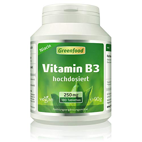 Die beste vitamin b3 greenfood niacin 250 mg hochdosiert 180 tabletten Bestsleller kaufen