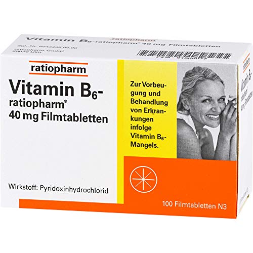 Vitamin B6 Ratiopharm – 40 mg Filmtabletten, 100 St. Tabletten
