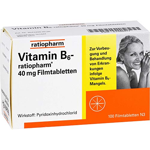 Vitamin B6 Ratiopharm – 40 mg Filmtabletten, 100 St. Tabletten