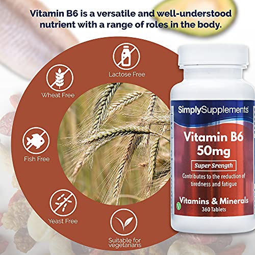 Vitamin B6 Simply Supplements 50mg, 360 Tabletten