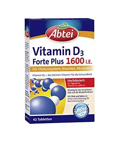 Vitamin-D-Präparate Abtei Vitamin D3 Forte Plus 1600 I.E., 42 Tabl.