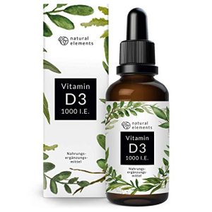 Vitamin D supplements natural elements Vitamin D3-1000 IU, 50ml