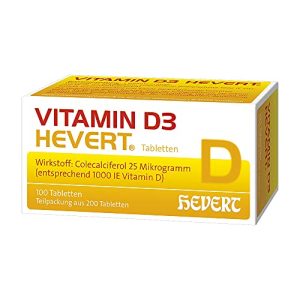 Vitamin-D-Tabletten Hevert Vitamin D3 1000 I.E., 200 St. Tabletten