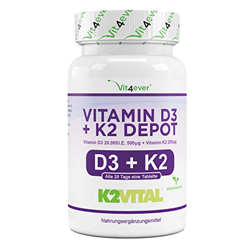 Die beste vitamin d tabletten vit4ever vitamin d3 20 000 i e vitamin k2 Bestsleller kaufen