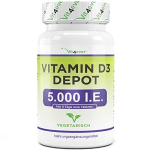 Vitamin-D-Tabletten Vit4ever Vitamin D3 5000 I.E. Depot, 500 Tabl.