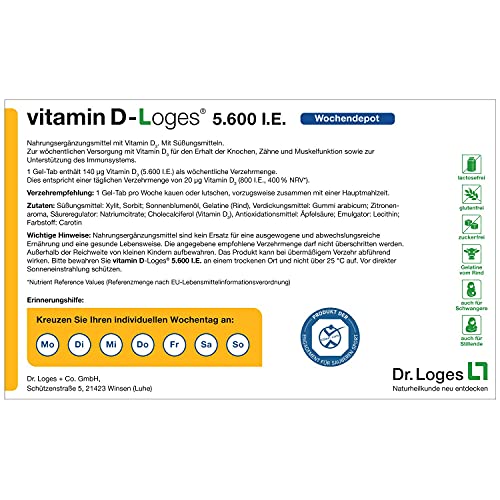 Vitamin D3 Dr. Loges vitamin D-Loges® Tabletten, 30 Gel Tabs