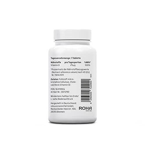 Vitamin D3 Sanhelios Sonnenvitamin D, 1000 I.E., 365 Microtabl.