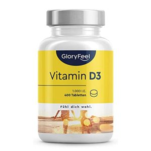 Comprimés de vitamine D3 gloryfeel vitamine D vitamine solaire, 400 tabl.