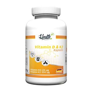 Comprimidos de vitamina D3 Zec+ Nutrition Health+ Vitamina D3 e K2