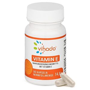 Vitamin E Vihado, veganes Nahrungsergänzungsmitte, 90 Kapseln