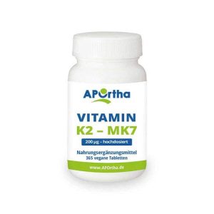 Vitamin K2 APOrtha MK7 200 µg 99+% ALL-Trans, 365 vegan Tabl.