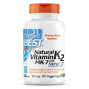 Vitamin K2 DOCTOR’S BEST natürlich, 45mcg, 180 vegane Kapseln