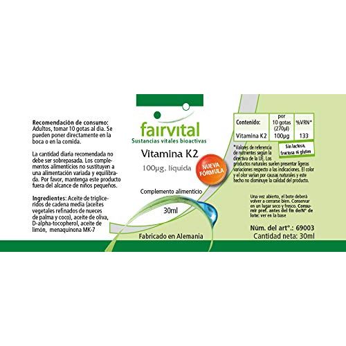 Vitamin K2 fairvital MK-7 Tropfen 100µg, 30ml