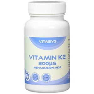 Vitamin K2 Vitasyg – Menaquinon MK-7 200µg, 365 vegane Tabl.