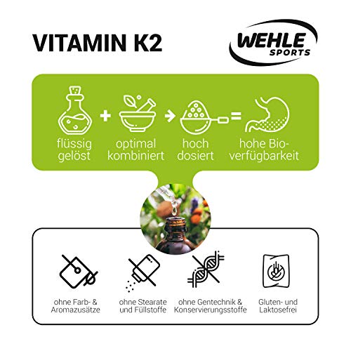 Vitamin K2 Wehle Sports MK7 200µg 1850 Tropfen 50ml