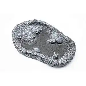 Vogeltränke Tiefes Kunsthandwerk mit Schildkröten, Frostsicher